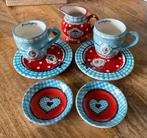 Studio Koekepeer Servies Set - Kopjes, Bordjes, Melkkannetje, Ophalen of Verzenden, Gebruikt, Overige stijlen, Kop(pen) en/of Schotel(s)