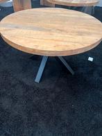 Eettafel naturel rond 150cm, 130cm, 120cm, Huis en Inrichting, Tafels | Eettafels, Info@savoireinteriors.com, 100 tot 150 cm, Rond