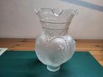 Vintage glazen lampenkap, bloemen reliëf, Ophalen of Verzenden, Gebruikt, Rond, Minder dan 25 cm