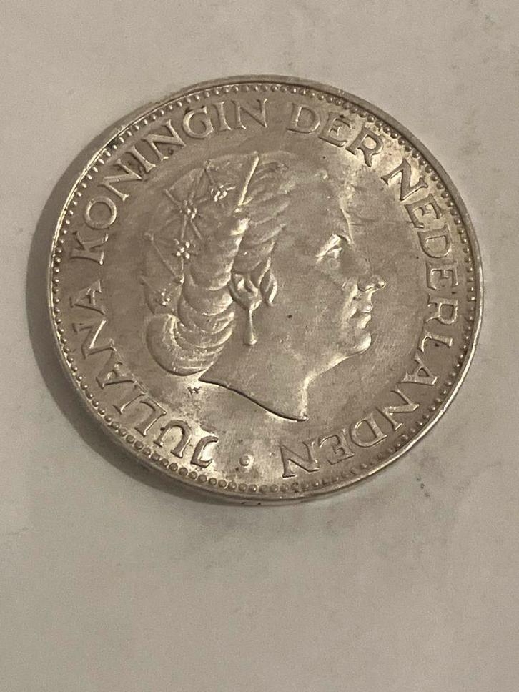 2½ Gulden Juliana 1961 Zilveren Munt, Postzegels en Munten, Munten | Nederland, Losse munt, 2½ gulden, Koningin Juliana, Zilver
