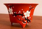 Bonsai pot Kutani gebakken porselein Kersenbloesem 10,5x6,5, Ophalen of Verzenden