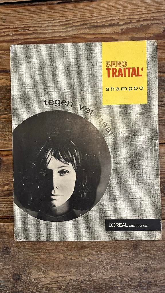 Vintage Reclamebord L'Oréal Paris - Retro kapperswinkel, Ophalen, Gelezen, Folder