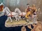 Antiek Saksisch Dresden Porseleinen Koets met Figuren, Ophalen of Verzenden