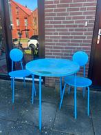 IKEA Limited Edition Tuinset - Blauw (2 stoelen, 1 tafel), Tuin en Terras, Gebruikt, Eettafel, Aluminium, Tuinset