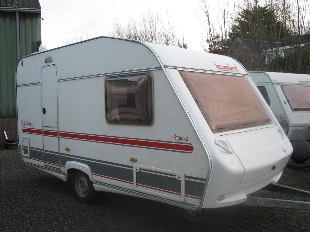 Beyerland Sprinter LX 390-2 bj 2002 met voortent, Caravans en Kamperen, Caravans, Overige typen, Rondzit, Tot en met 2, Bedrijf