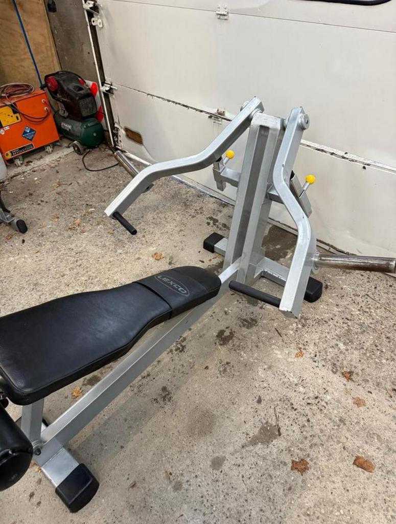 Decline benchpress machine / bench press / brustpresse, Sport en Fitness, Fitnessmaterialen, Ophalen, Benen, Gebruikt, -