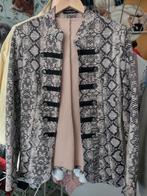Mooi tijger/ panter print jasje, Ophalen of Verzenden, Zo goed als nieuw, Maat 42/44 (L), Bruin