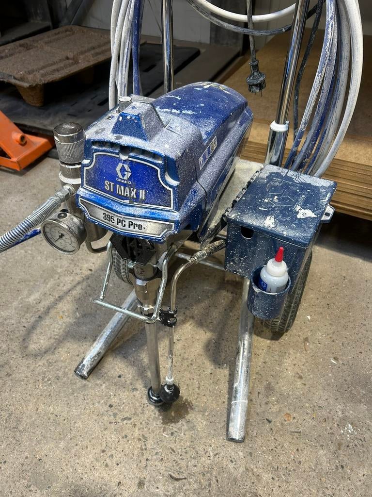 Graco 395 st max 2 pc pro verfspuit te koop!!, Ophalen, Zo goed als nieuw, Verfspuit of Verfpomp