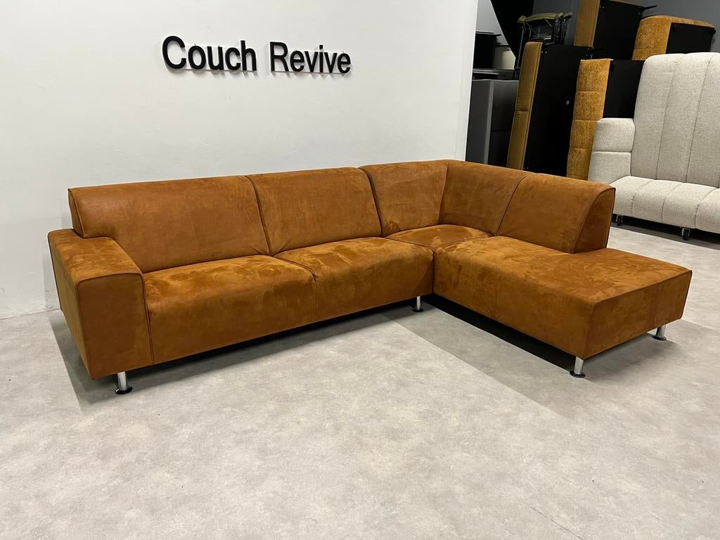 GRATIS LEVERING Microleer Hoekbank 290x200 REFURBISHED, Huis en Inrichting, Banken | Bankstellen, Verzenden, Zo goed als nieuw