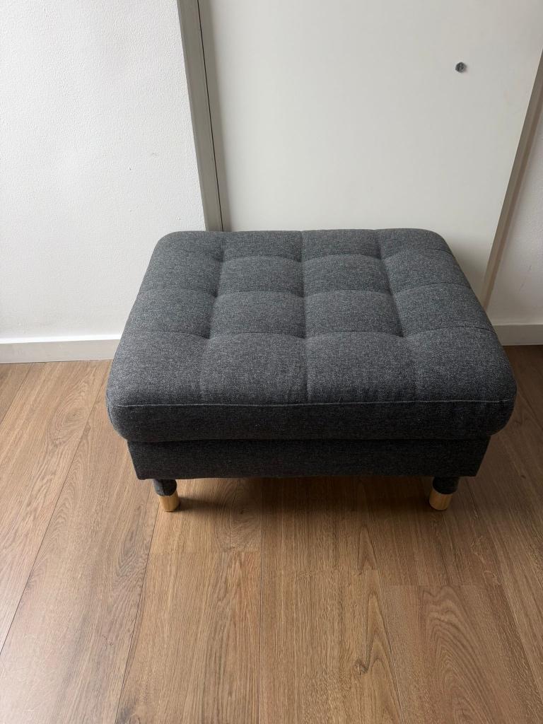 LANDSKRONA IKEA Voetenbank, Gunnared donkergrijs/hout, Ophalen, Zo goed als nieuw, Hout