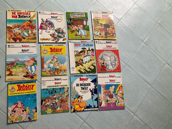 12 strips van Asterix (1x & Obelix) teab, Boeken, Stripboeken, Gelezen, Meerdere stripboeken, Ophalen of Verzenden