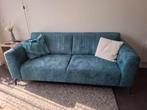 3 zits bank en fauteuil blauw, Huis en Inrichting, Ophalen, Driepersoons, 75 tot 100 cm, Zo goed als nieuw