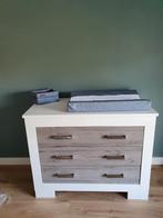Commode wit met grijze lades, Ophalen, Gebruikt, 50 tot 70 cm, 100 cm of meer