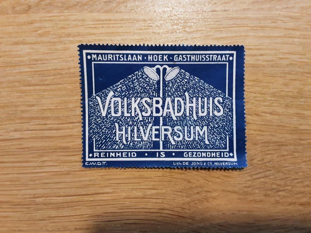 Sluitzegel Hilversum volksbadhuis, Ophalen of Verzenden