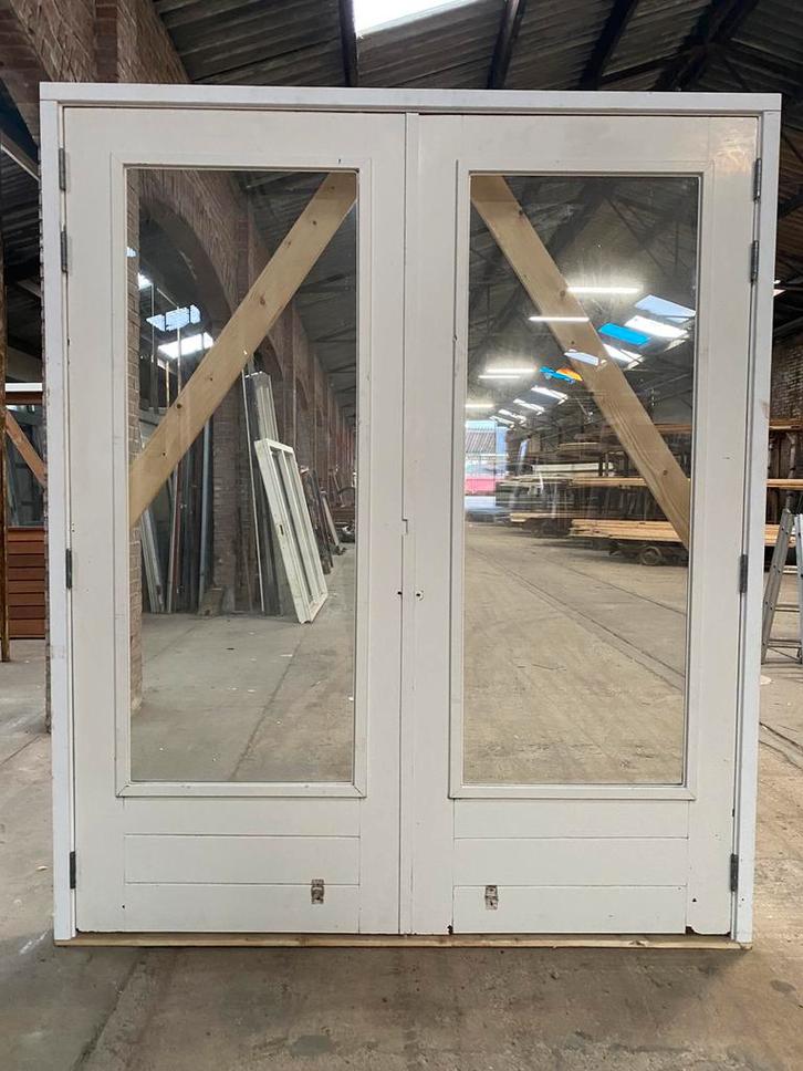 TUINDEUR MET KOZIJN (B183xH217) DUBBELGLAS, Doe-het-zelf en Verbouw, Deuren en Horren, Gebruikt, Buitendeur, 215 cm of meer, 120 cm of meer