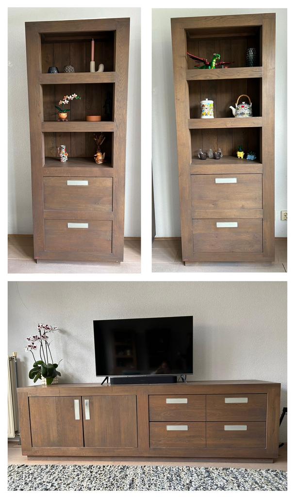 Tv-dressoir en 2 wandkasten (merk: VanDijk), Ophalen, Zo goed als nieuw, 25 tot 50 cm, Minder dan 100 cm