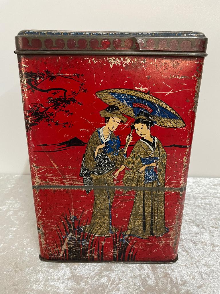 Prachtig Oud Chinees Theeblik, Verzamelen, Blikken, Ophalen of Verzenden, Zo goed als nieuw, Thee, Overige merken