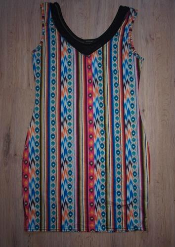 Gekleurde Jurk River Island (40), Kleding | Dames, Jurken, Zo goed als nieuw, Maat 38/40 (M), Overige kleuren, Boven de knie, Ophalen of Verzenden