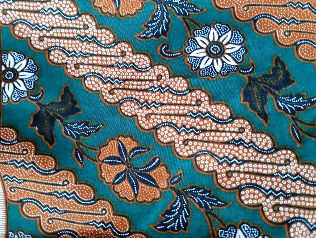 Indonesië batik tafelkleed, tafellaken nieuw. Donker groen, Ophalen, Nieuw, Rechthoek