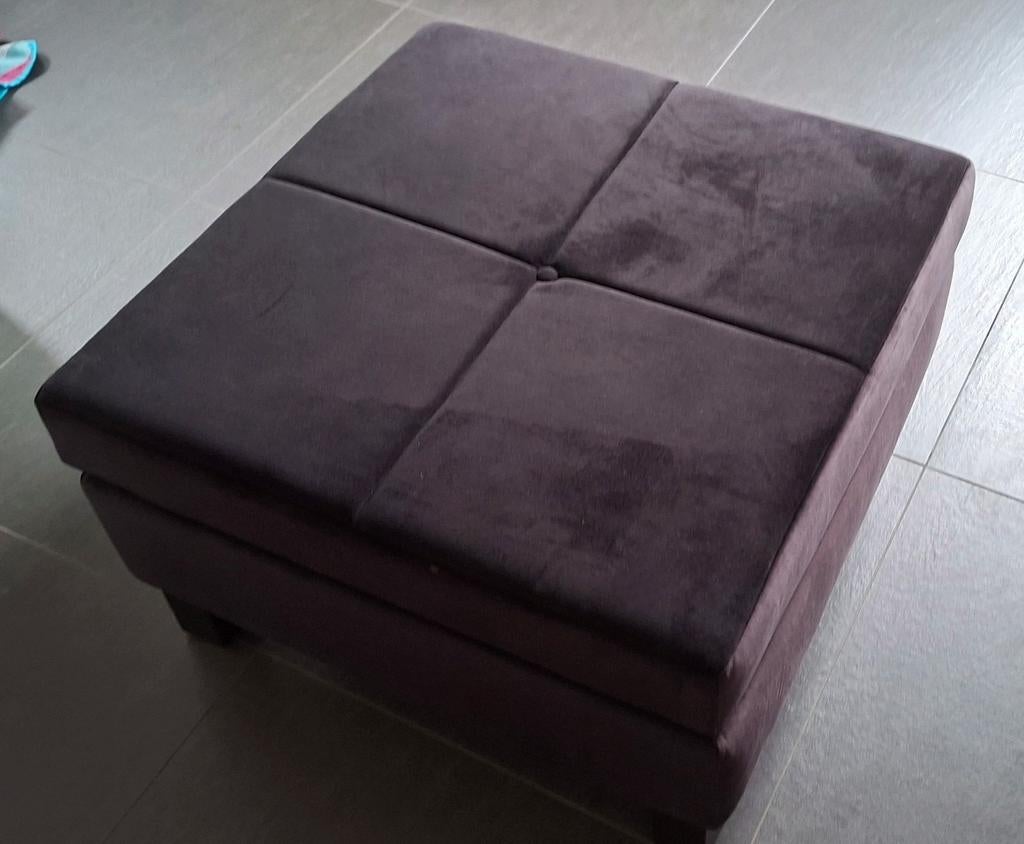 Jan de Bouvrie poef, velvet zwart, Ophalen, Gebruikt, Stof, 50 tot 75 cm