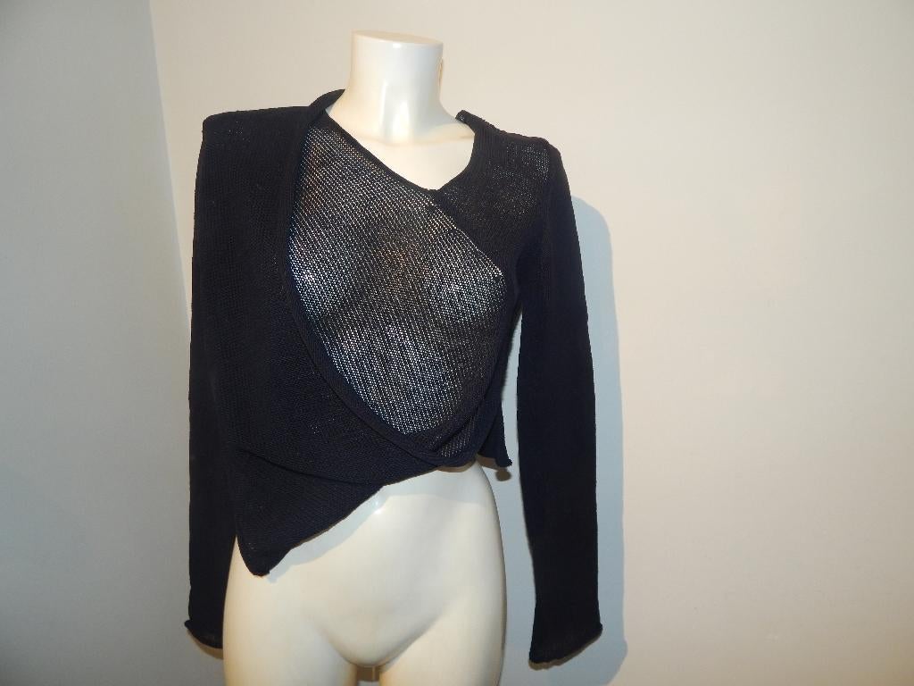 Sarah Pacini trui breisel zwart aparte voorkant one Size, Kleding | Dames, Verzenden, Sarah Pacini, Zwart, Maat 42/44 (L)