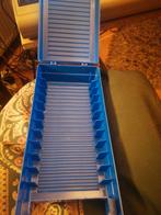 Cassette koffer voor 12 bandjes - Blauw, Cd's en Dvd's, Cassettebandjes, Gebruikt, 2 t/m 25 bandjes, Overige genres, Ophalen of Verzenden