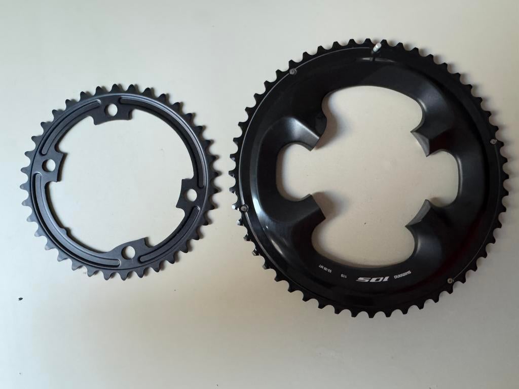 Shimano 105 Kettingbladen 52/36T – Nieuw, Nieuw, Ophalen of Verzenden, Aluminium, Derailleur of Ketting