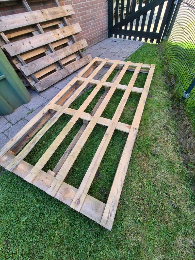Gratis af te halen pallets - verschillende maten, Ophalen, Gebruikt, Hout, 100 mm of meer