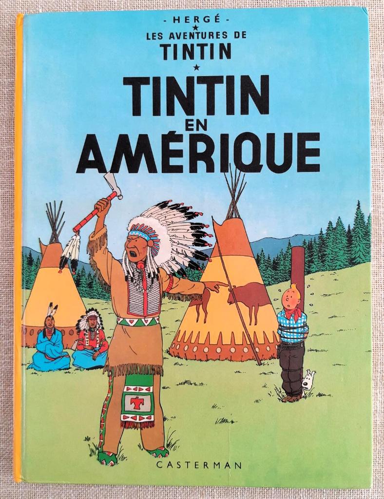 Kuifje in Amerika (Franstalig), Eén stripboek, Zo goed als nieuw, Hergé ,Casterman, Ophalen of Verzenden