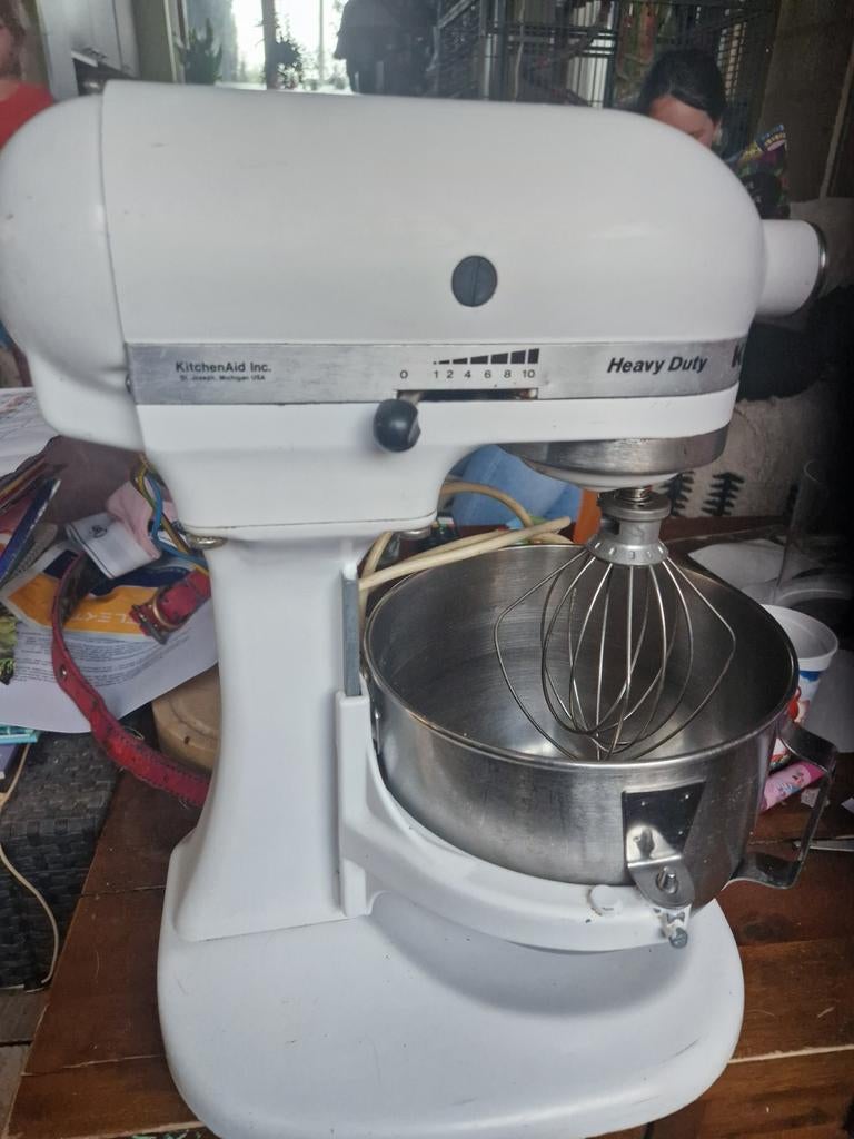 kitchenaid heavy duty 4,8L, Witgoed en Apparatuur, Keukenmixers, 4 liter of meer, Ophalen, 3 snelheden of meer