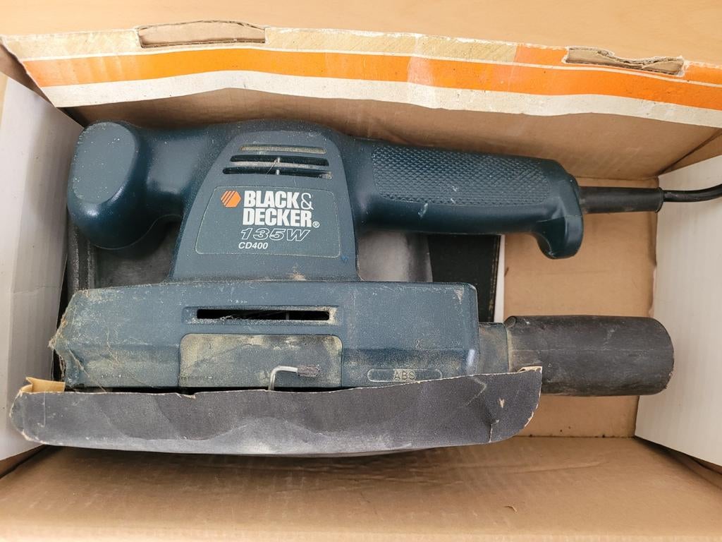 Black & Decker CD400 vlakschuurmachine 135W, Gebruikt, ..., Ophalen of Verzenden, Black & Decker
