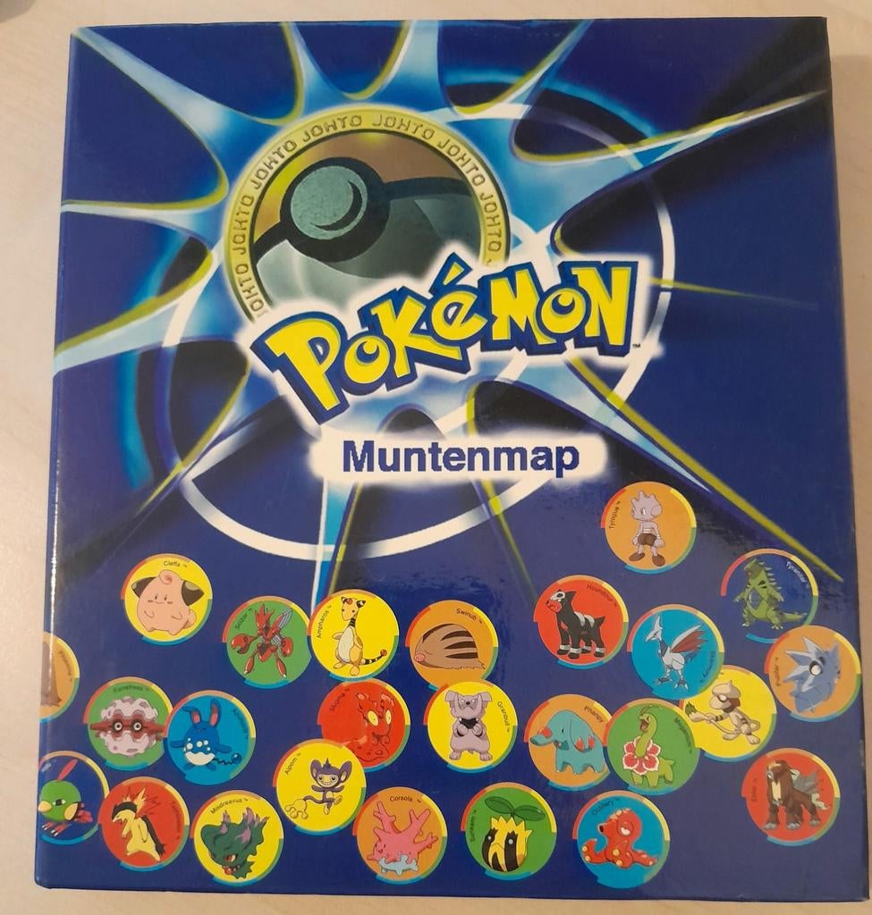 Vintage Pokémon map met 27 Pokémon munten uit 2001, Ophalen of Verzenden, Zo goed als nieuw, Overige typen