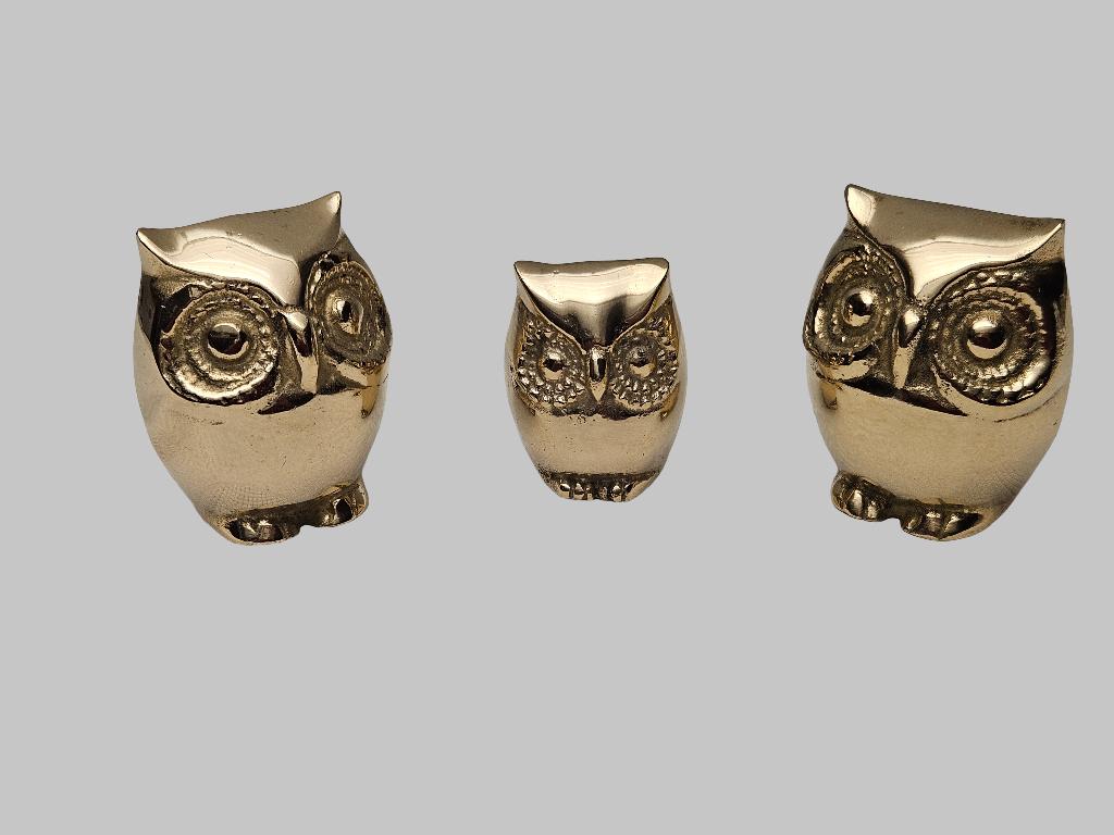 Fraai setje Uilenbeeldjes, Verzamelen, Beelden en Beeldjes, Ophalen of Verzenden, Dier