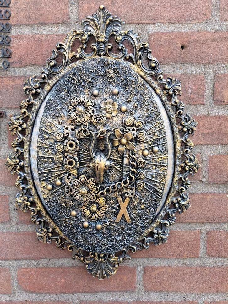 Steampunk fantasy schilderij, skull, Antiek en Kunst, Curiosa en Brocante, Ophalen