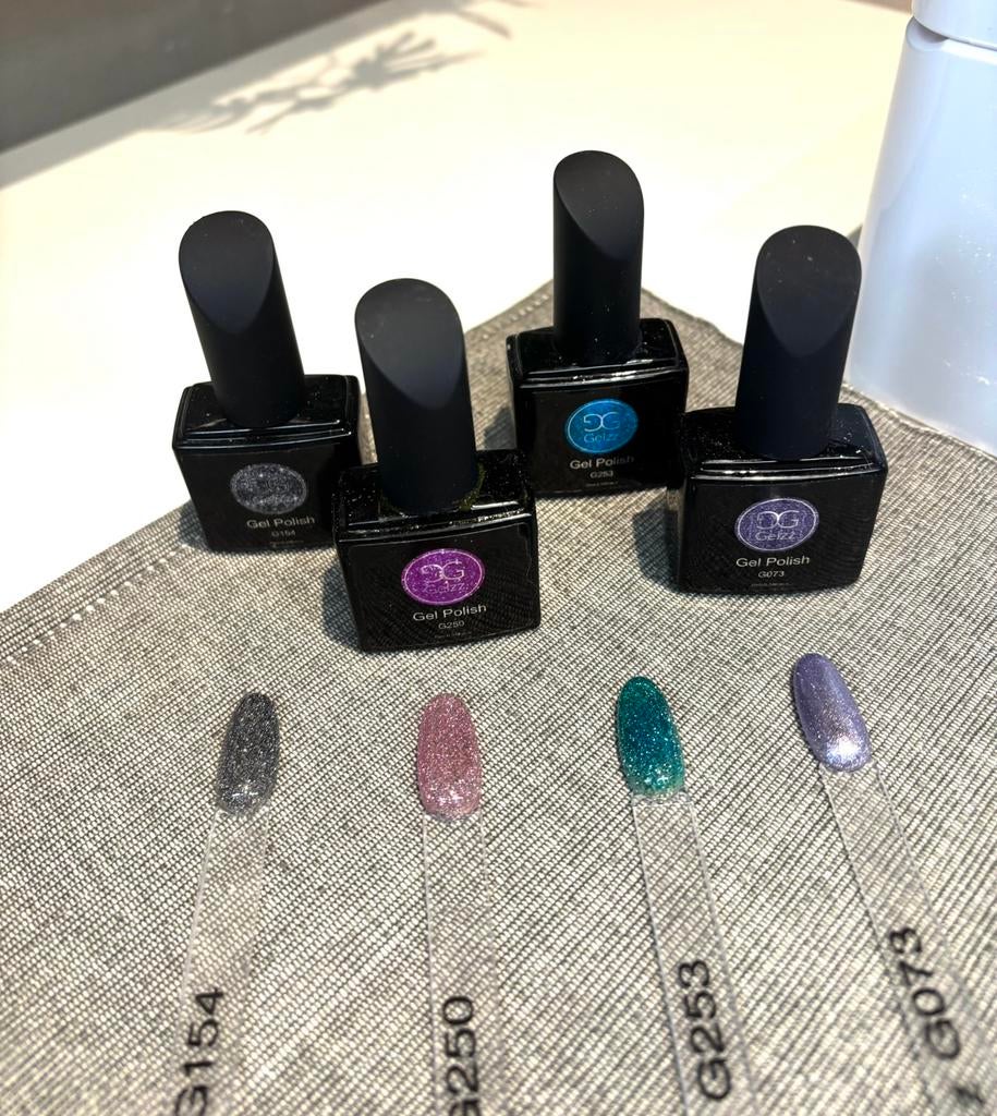 Gelzz glitter gellak set., Ophalen, Zo goed als nieuw, Overige kleuren, Handen en Nagels