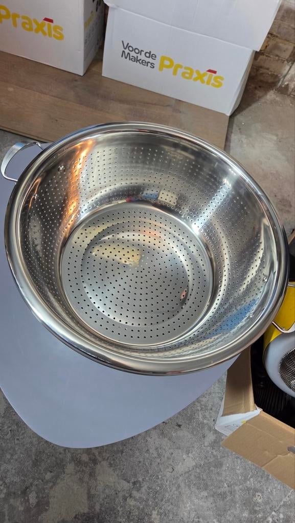 Grote RVS Vergiet - Ideaal voor Pasta en Groenten, Ophalen of Verzenden
