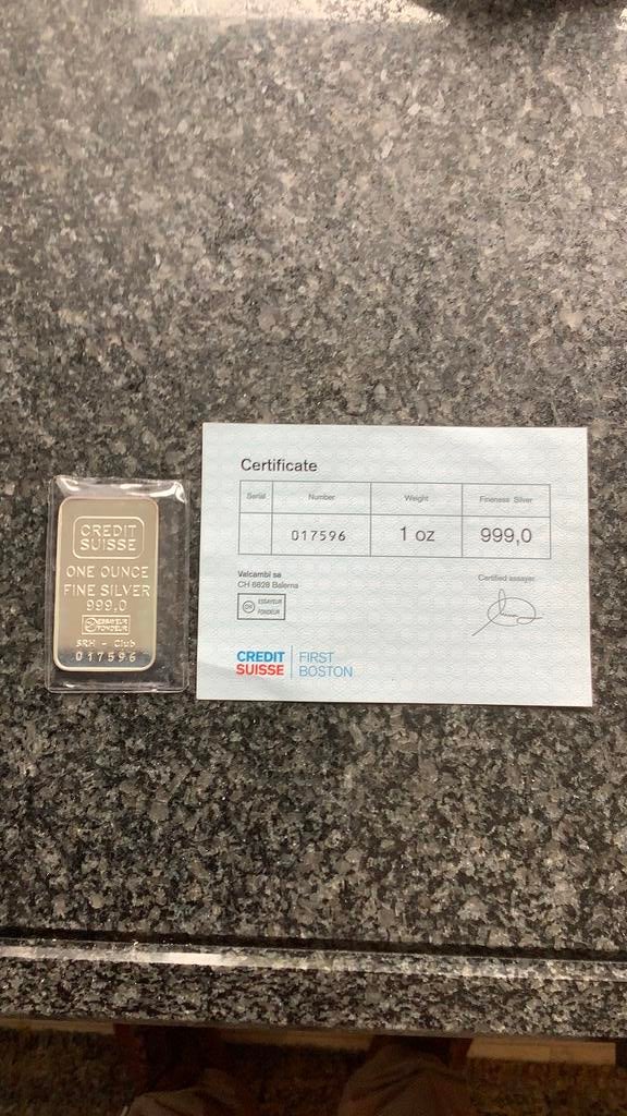 Zilverbaartje  1 oz, Postzegels en Munten, Edelmetalen en Baren, Ophalen, Zilver