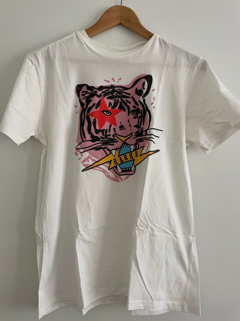 T-shirt - Maat XS - Merk Loavies, Wit, Ophalen of Verzenden, Zo goed als nieuw, Korte mouw