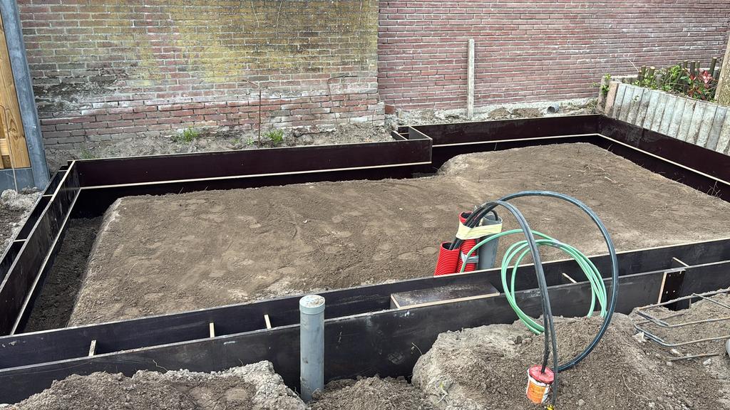 Bekisting voor fundering met vorstrand, Ophalen, Gebruikt