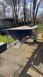 Mooie toer/visboot met 8 pk viertakt yamaha kortstaart, Watersport en Boten, Ophalen, Tot 10 pk, Zo goed als nieuw, 3 tot 6 meter