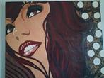 Pop Art Schilderij Vrouw 1x1 meter, Ophalen of Verzenden