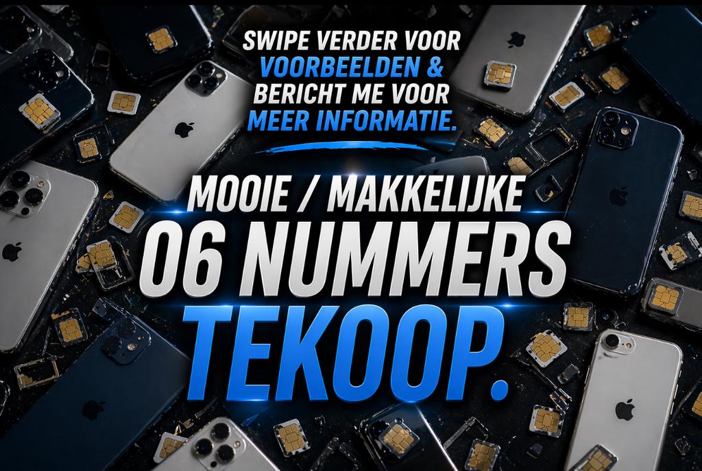 - Mooie / Makkelijke 06 NUMMERS TEKOOP!, Tickets en Kaartjes, Beurzen, Eén persoon, Juni
