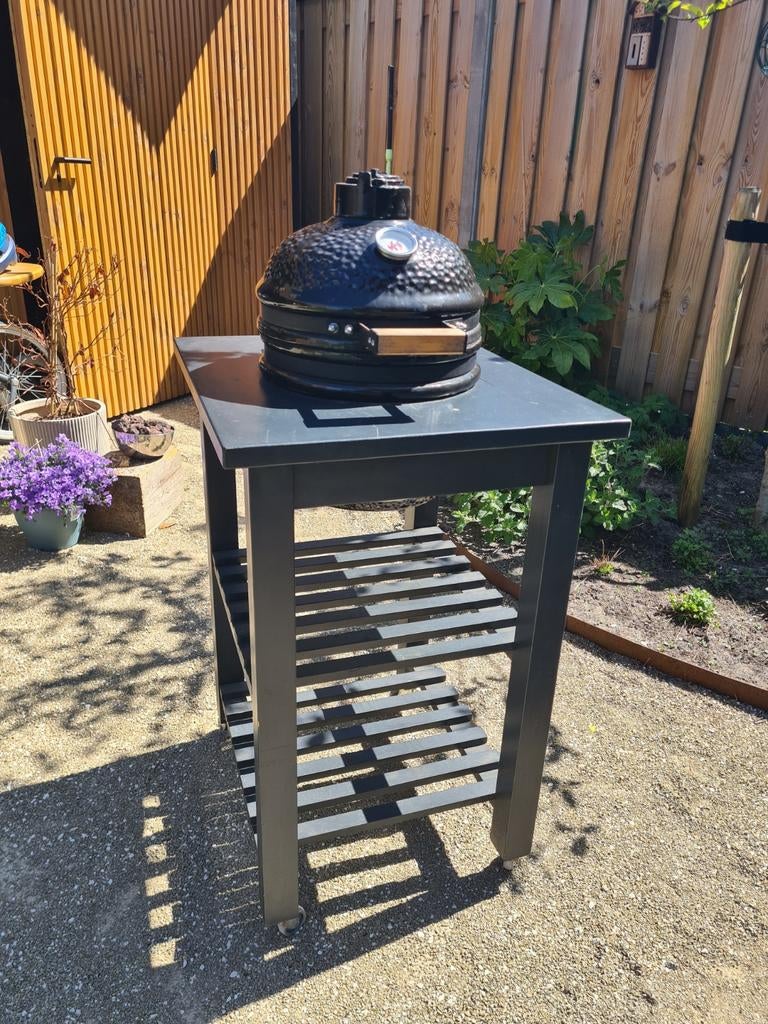 Kamado BBQ 13 inch (27 cm) inclusief deflector plate, Ophalen, Gebruikt, Met accessoires