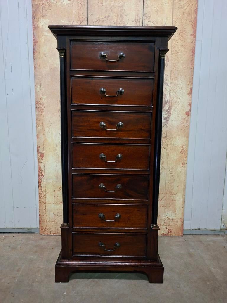 Klassieke ladenkast, apothekerskast, archiefkast, empire-sti, 5 laden of meer, Ophalen of Verzenden, 25 tot 50 cm, Minder dan 100 cm