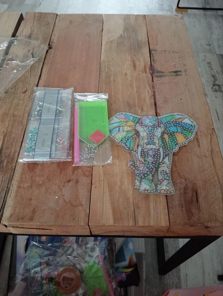 Diamond Painting raamhanger olifant, Hobby en Vrije tijd, Knutselen, Ophalen of Verzenden, Nieuw, Knutselwerk