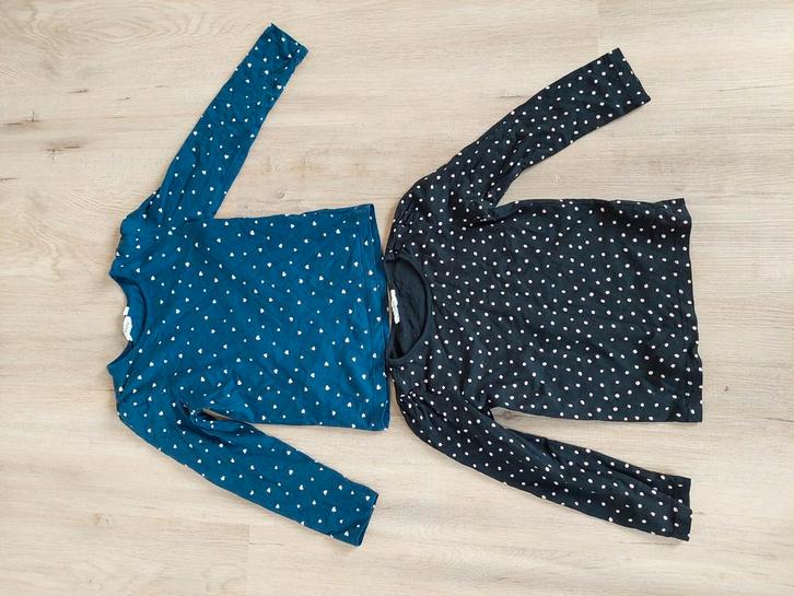 2x Kappaahl longsleeve met hartjes maat 122/128, Kinderen en Baby's, Kinderkleding | Maat 122, Gebruikt, Meisje, Shirt of Longsleeve