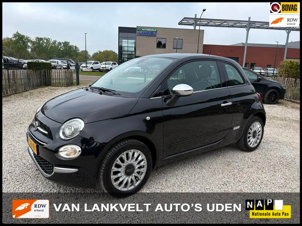 Fiat 500 1.2 Lounge Facelift Panorama, Navi, LE € 6.999,00, Voorwielaandrijving, Stof, Gebruikt, 1242 cc