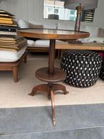 Franse ronde wijntafel / guéridon – houten tripod voet 50cm, Ophalen