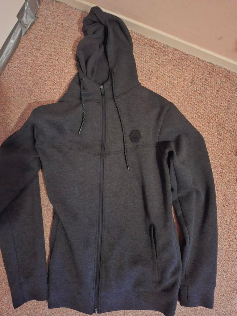 Icono Slim Fit Hoodie Maat L - Donkergrijs, Kleding | Heren, Maat 52/54 (L), Verzenden, Zo goed als nieuw, Grijs