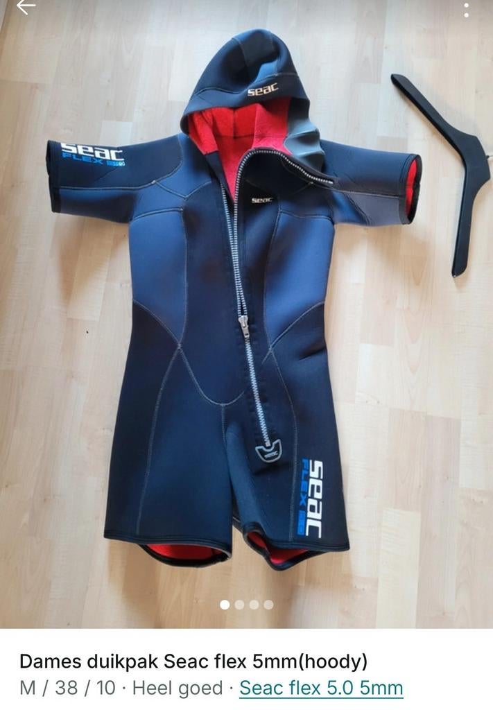 Seac Flex Dames Duikpak 5mm (Hoody), Watersport en Boten, Ophalen of Verzenden, Zo goed als nieuw, Duikpak